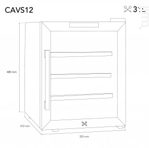 CAVS12 - Cave à vin 12 bouteilles pose libre - Les Petits Champs -  - 