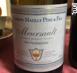 Meursault Les Meurgers - Domaine Mazilly Père & Fils - 2017 - Blanc