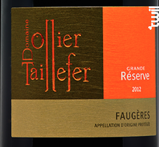 Grange Réserve - DOMAINE OLLIER-TAILLEFER - 2019 - Rouge