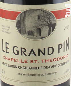 Le Grand Pin CHAPELLE ST. THEODORIC - Domaine de Cristia - 2013 - Rouge