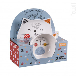 Service Enfant 3 Pièces Chat - table passion -  - 