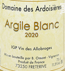 Argile blanc - Domaine des Ardoisières - 2024 - Blanc