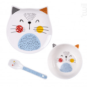 Service Enfant 3 Pièces Chat - table passion -  - 