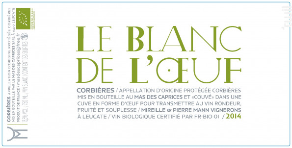 Blanc de l'oeuf - Mas des Caprices - 2024 - Blanc