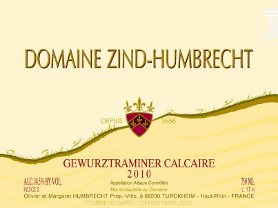 Gewurztraminer Calcaire - Domaine Zind-Humbrecht - 2022 - Blanc