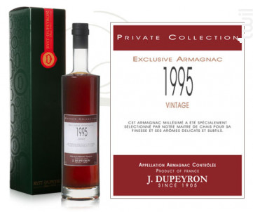 Armagnac Dupeyron Private Collection Millésimé - Maison Ryst-Dupeyron - 1995 - 