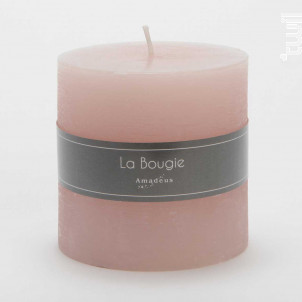 Bougie Gros Cylindre Rose 10 X 10 Cm lot De 6 - Amadeus -  - 