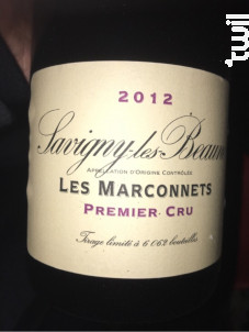 Les Marconnets Savigny-les-Beaune - Domaine de la Vougeraie - 2020 - Rouge