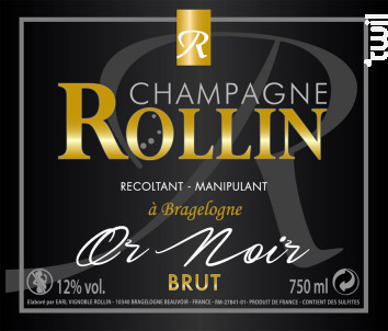OR NOIR - Champagne Rollin - 2018 - Effervescent