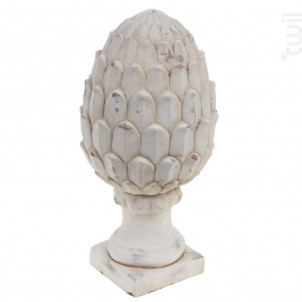 Pomme De Pin Blanc En Patine 36 Cm - Amadeus -  - 