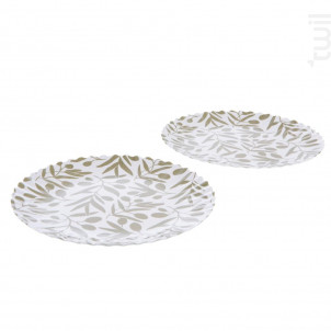 Lot De 2 Assiettes Mélamine Olivia 27 Cm - Amadeus -  - 