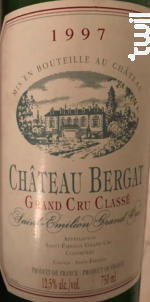 Château Bergat - Borie-Manoux - 1998 - Rouge