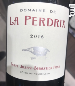 Cuvée Joseph-Sébastien Pons - Domaine de la Perdrix - 2017 - Rouge