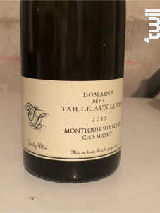 Montlouis sur Loire Clos Michet - Domaine de LA TAILLE AUX LOUPS  - Jacky Blot - 2023 - Blanc
