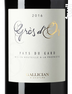 Grès d'Or - La Cave de Gallician - 2018 - Rouge