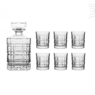 Coffret Carafe Avec 6 Verres Stone - table passion -  - 