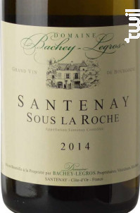 SANTENAY SOUS LA ROCHE BLC - Domaine Bachey-Legros - 2016 - Blanc