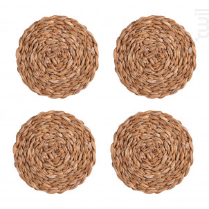 Set De 4 Dessous De Verre En Jonc De Mer 11 Cm - table passion -  - 