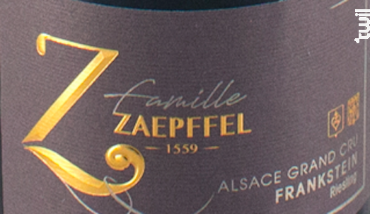 Riesling Grand Cru Frankstein - Famille Zaepffel - 2021 - Blanc