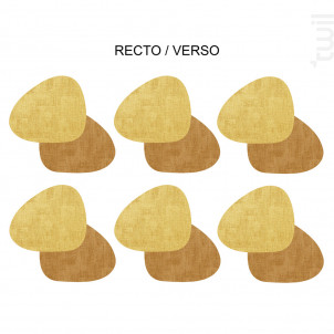 Set De 6 Dessous De Verre Fabrik Galet Jaune Moutarde - table passion -  - 