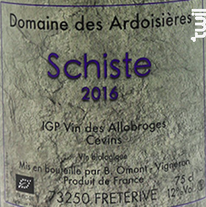 Schiste - Domaine des Ardoisières - 2024 - Blanc