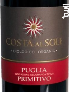 Costa Al Sole Primitivo BIO - Botter - 2016 - Rouge