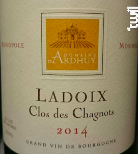 Ladoix Clos des Chagnots Monopole - Domaine d'Ardhuy - 2022 - Rouge