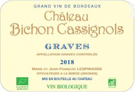 Château Bichon Cassignols - Château Bichon Cassignols - 2018 - Blanc
