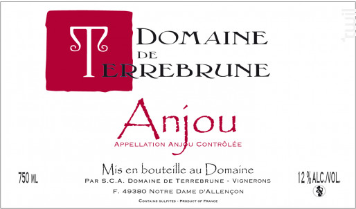 Anjou - Domaine de Terrebrune - 2024 - Rouge