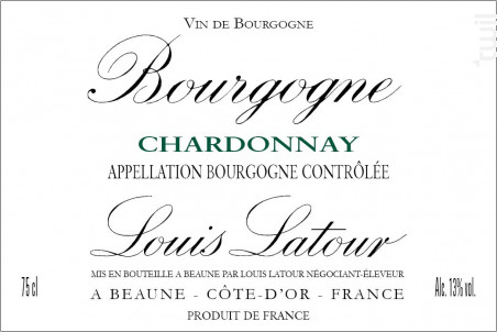 Bourgogne Chardonnay - Maison Louis Latour - 2024 - Blanc