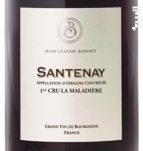 Santenay Premier Cru La Maladière - Jean-Claude Boisset - 2022 - Rouge