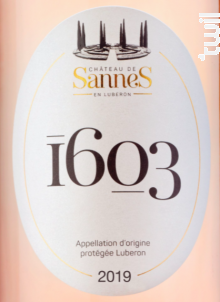 1603 Rosé - Château de Sannes - 2019 - Rosé