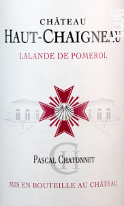 Chateau Haut-Chaigneau - Vignobles Chatonnet - 2018 - Rouge