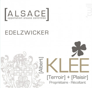 Edelzwicker - Albert Klee - 2023 - Blanc