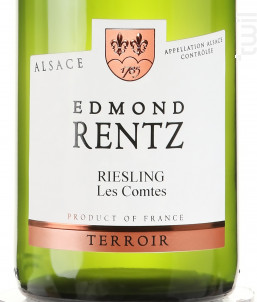 Riesling Les Comtes - Domaine Edmond Rentz - 2018 - Blanc