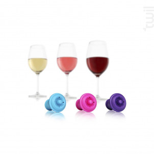 Set De 3 Bouchons Couleur - vacuvin -  - 