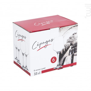 Boîte De 6 Verres À Pied Cépages - trend -  - 