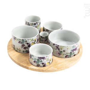 Service Apéritif Tournant Garden En Porcelaine - table passion -  - 