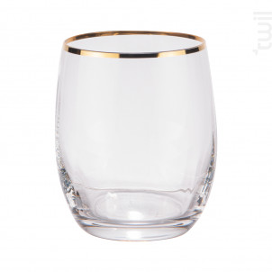 Boite De 6 Gobelets Bas Waterfall Filet Or - table passion -  - 