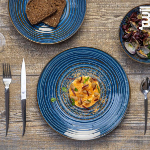 Assiette À Dessert Moon Bleu 21 Cm lot De 6 - table passion -  - 