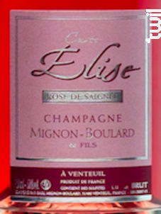 Cuvée Élise - Brut - Champagne Mignon-Boulard et Fils - No vintage - Effervescent