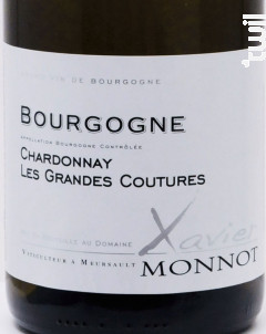 BOURGOGNE Chardonnay Les Grandes Coutures - Domaine Xavier Monnot - 2021 - Blanc
