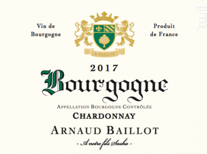 Bourgogne Chardonnay - Domaine Arnaud Baillot - 2021 - Blanc