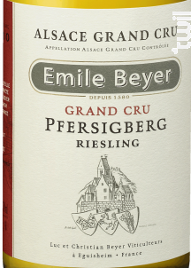 Riesling Grand Cru Pfersigberg - Domaine Emile Beyer - 2016 - Blanc