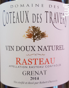 Vin Doux Naturel Grenat - Domaine des Coteaux des Travers - 2015 - Rouge