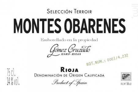Montes Obarenes - GOMEZ CRUZADO - 2021 - Blanc