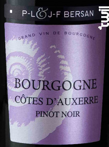 Bourgogne Côtes d'Auxerre - Domaine JF & PL Bersan - 2020 - Rouge