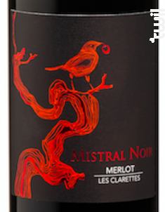 Mistral Noir - Merlot - Château Clarettes - 2019 - Rouge