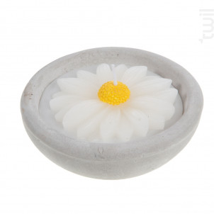 Bougie Pâquerette Blanc 16 5 Cm - Amadeus -  - 