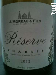 Chablis Premier Cru Montmains - J. Moreau et Fils - 2022 - Blanc
